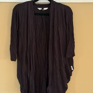 From Zion Black Soft Open Front Cardigan